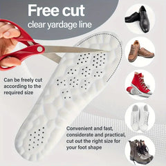 Hyggear 4D Cloud Soles - Soft Memory Foam Cushioning Cloud Insoles - Ultra Comfort Trim to Fit Steppers Insoles with Arch Support for Foot Pain Relief and Fatigue Reduction