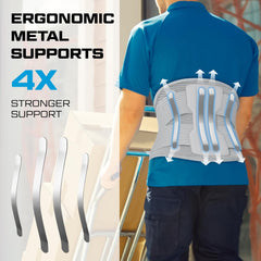 Hyggear™ Lower Back Brace for Back Pain - Immediate Relief from Sciatica, Herniated Disc, Scoliosis - Breathable Design With Lumbar Support Pad - For Home & Lifting At Work, For Men & Women